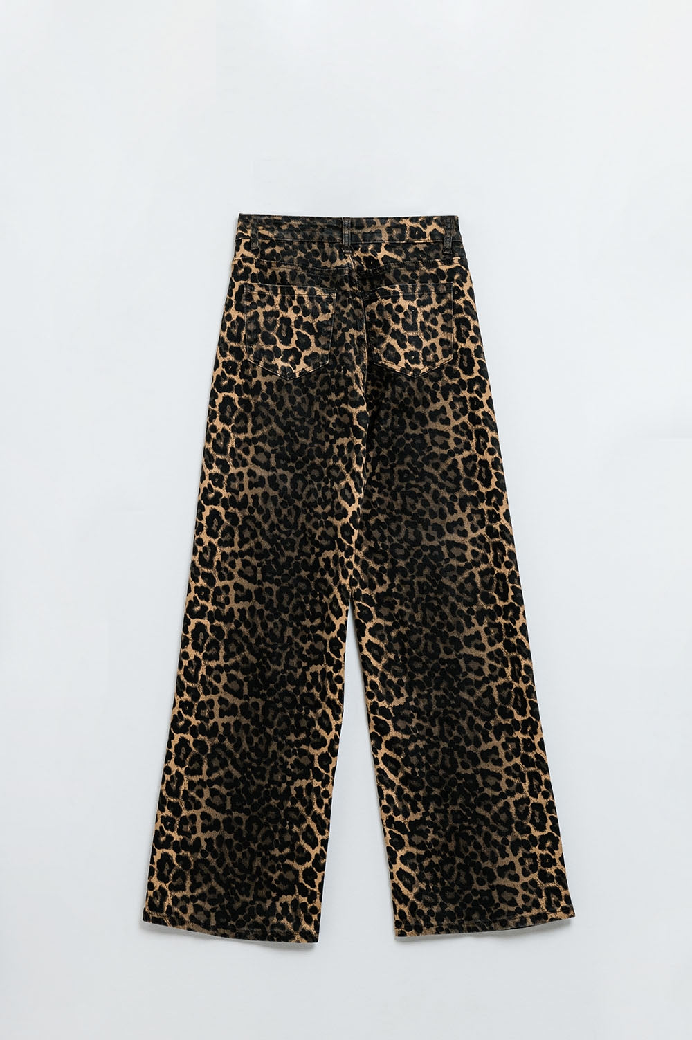 Leopard Print Straight Leg Jeans