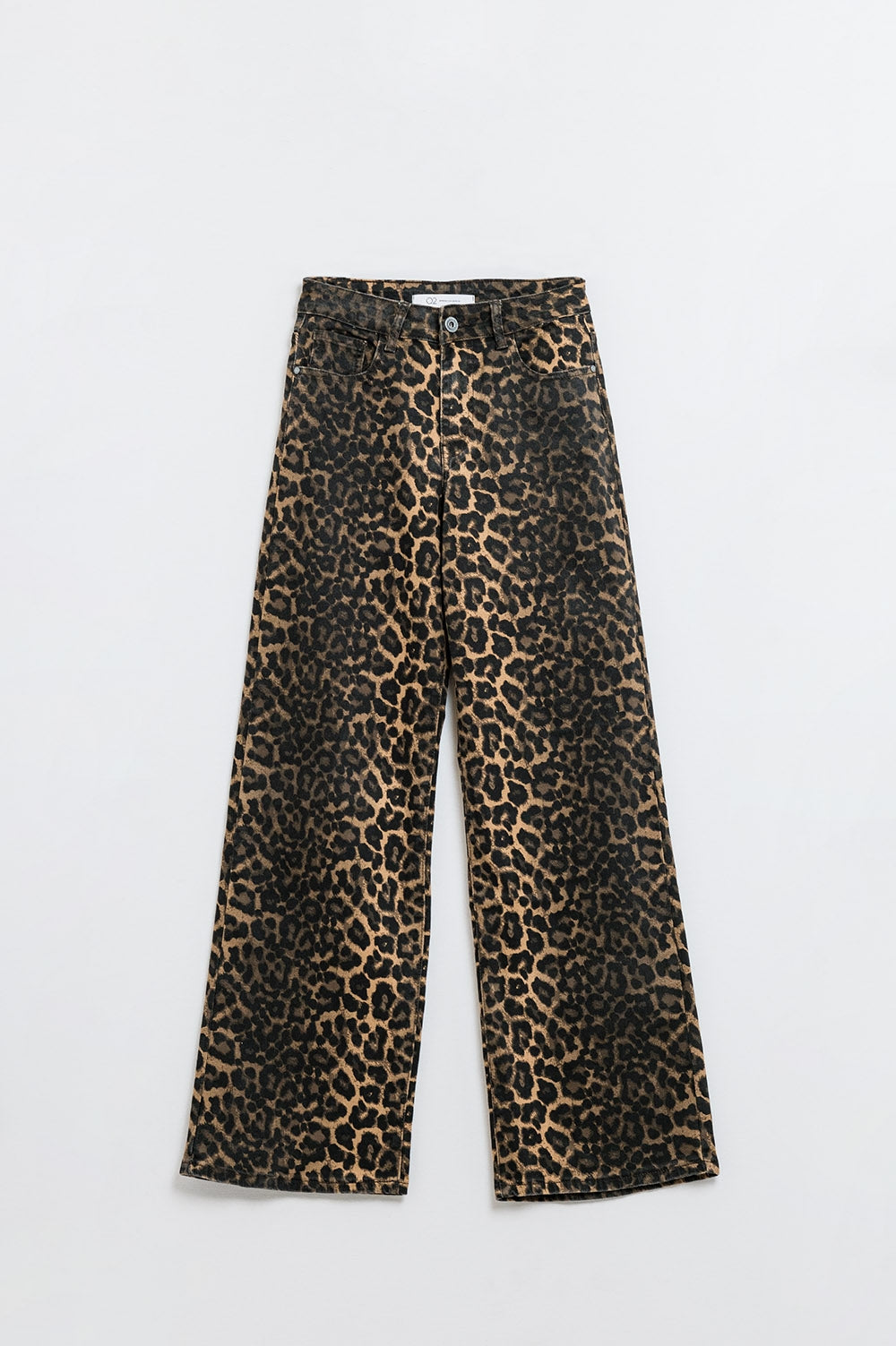 Leopard Print Straight Leg Jeans