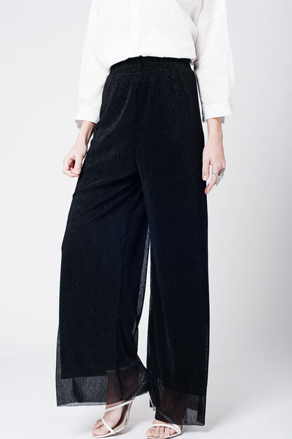 Black cheesecloth pants