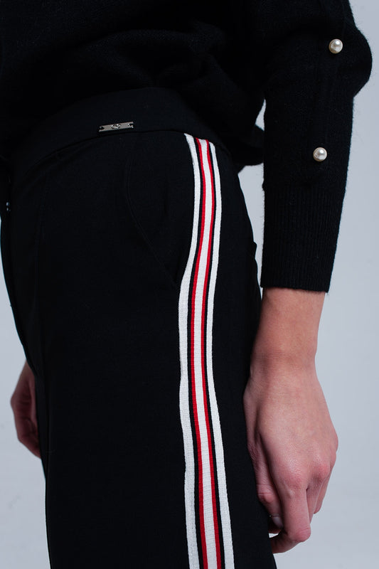 Q2 Black pants with stripe detail