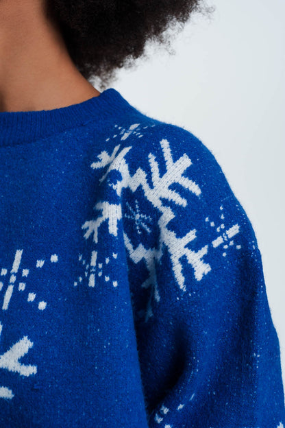 Blue snowflake sweater