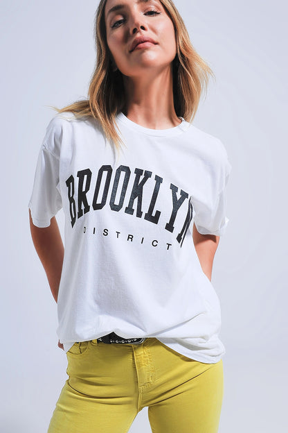 Q2 Brooklyn t-shirt in white