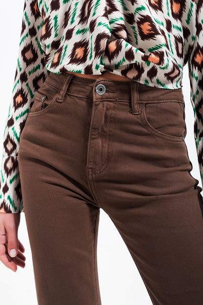 Brown flared jeans