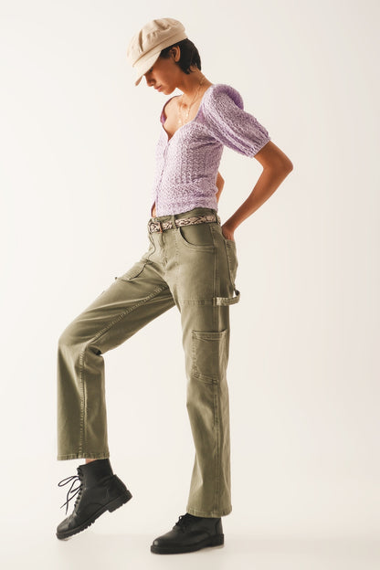 Cargo pants in khaki