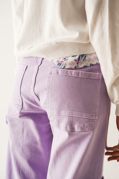 Cargo pants in purple