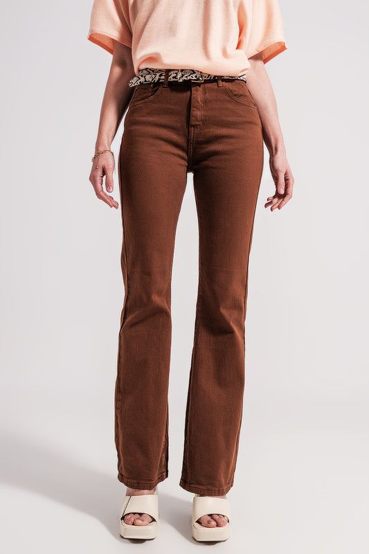 Q2 Chocolate flared jeans