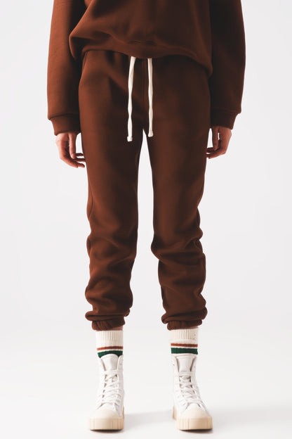 Q2 Cotton jogger in brown