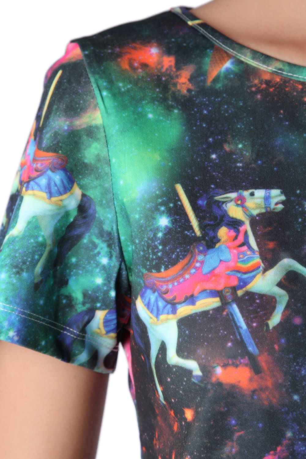 Crop top with illustrated print