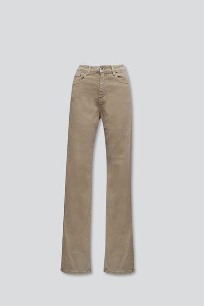 High rise slouchy mom jeans in beige