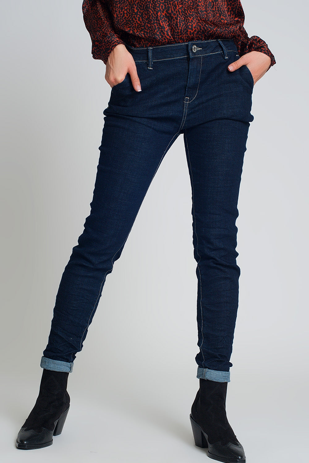 Jeans skinny cut chino style