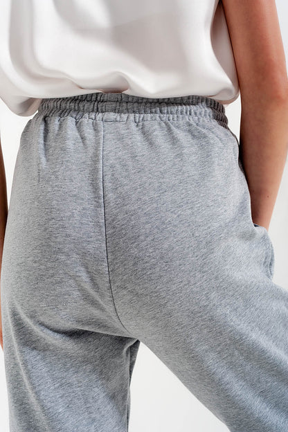 Joggers with elastic waist band in gray