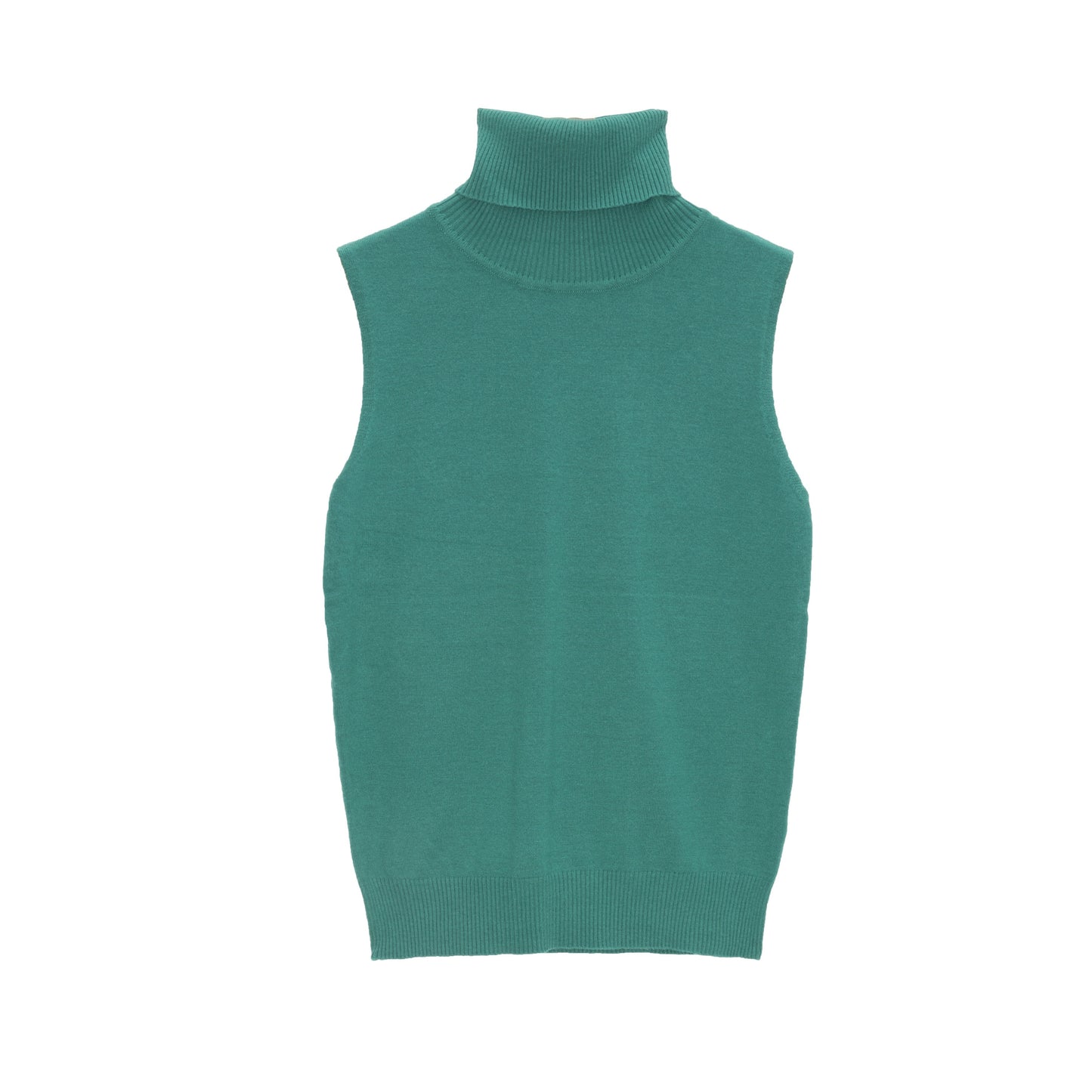 Knitted tank jumper in green