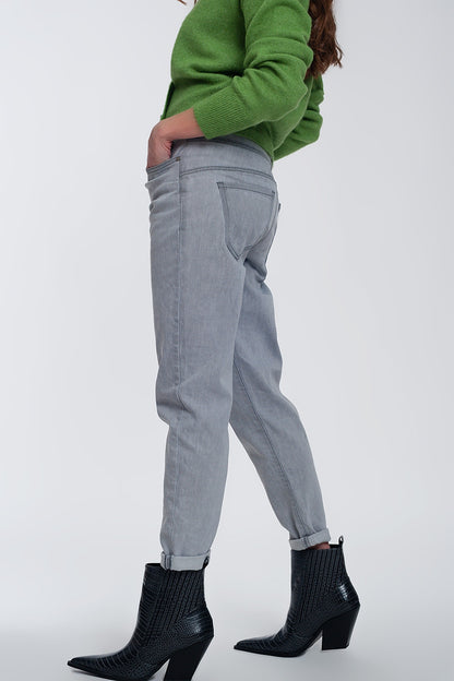 Lightweight jogger jeans in grey